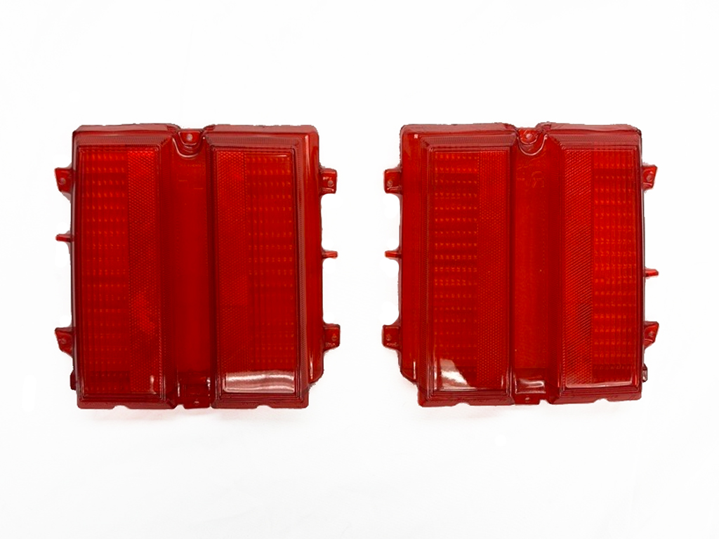 1979 Oldsmobile Cutlass Red Tail Light Lens Set, GM Part Number 5969853, 5970003, 5970146