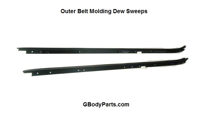 81-87 Buick Aftermarket Window Dew Sweep belt molding for wide chrome
