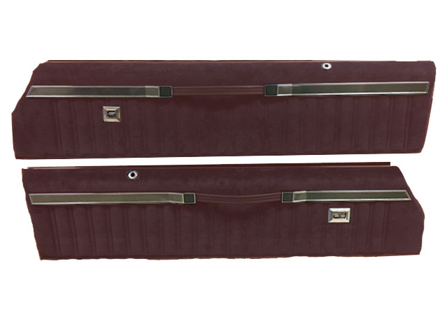 86-87 T-Type, Turbo T, and Regal Reproduction Material Upper Door Panel Combo Burgundy