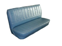 Chevrolet Truck 1973-1980 Standard Cab Non-Folding Back Rest Front Bench Seat - Dark Saddle Vinyl and 01