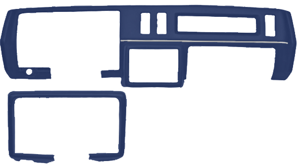 78-87 Buick Regal Plastic Dash Cover - Medium Blue