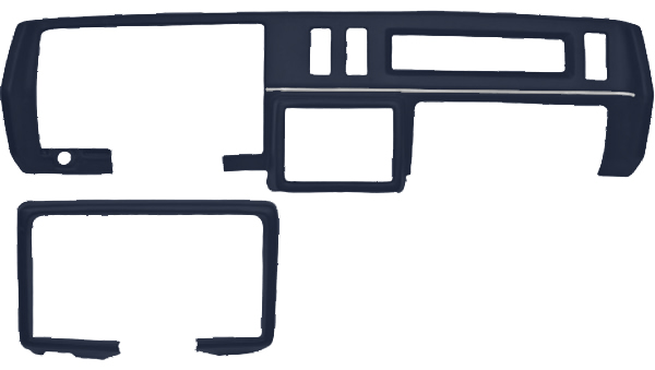 78-87 Buick Regal Plastic Dash Cover - Dark Blue
