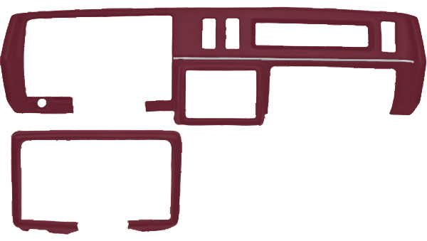 78-87 Buick Regal Plastic Dash Cover - Maple Red