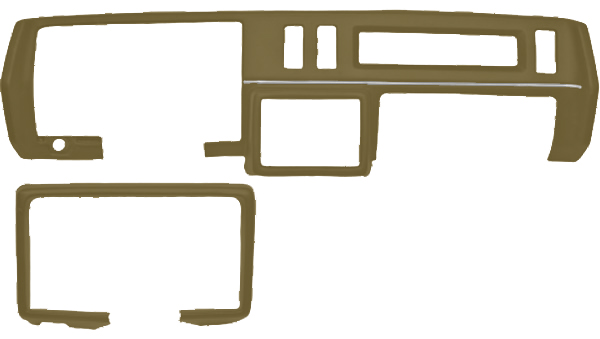 78-87 Buick Regal Plastic Dash Cover - Dark Saddle