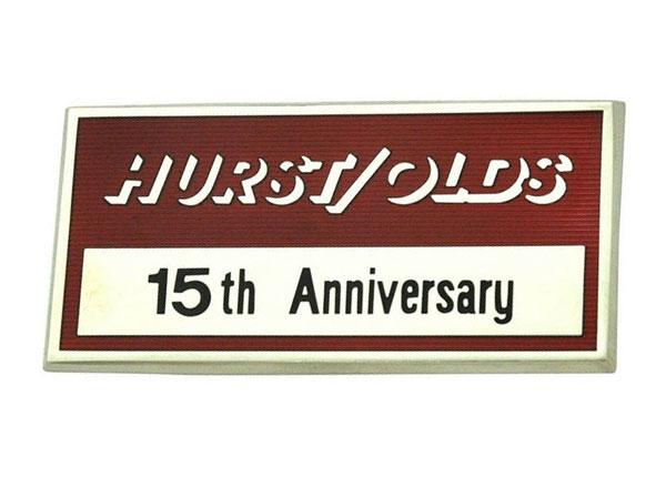1983 Cutlass Hurst Olds Dash Emblem 15th Anniversary Adhesive Backing