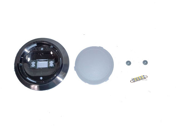 Dome Light Package (base, lens, push clips, and LED bulb)