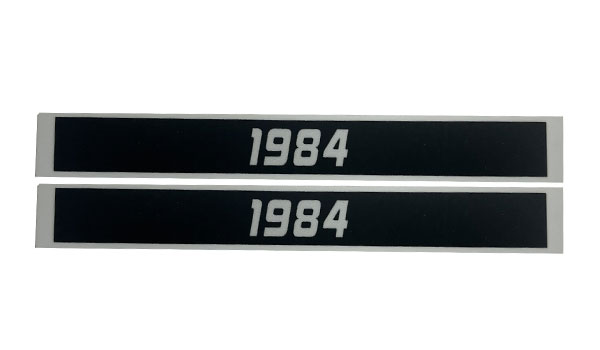Buick 1984 Exterior Door Handle Decals Blue Pair