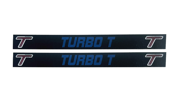 Buick Turbo T Exterior Door Handle Decals Blue Pair