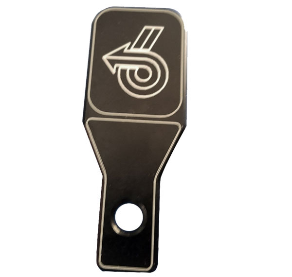86-87 Grand National 89 TTA EGR Block Off plates With Turbo 6 Logo - Black with Bolt