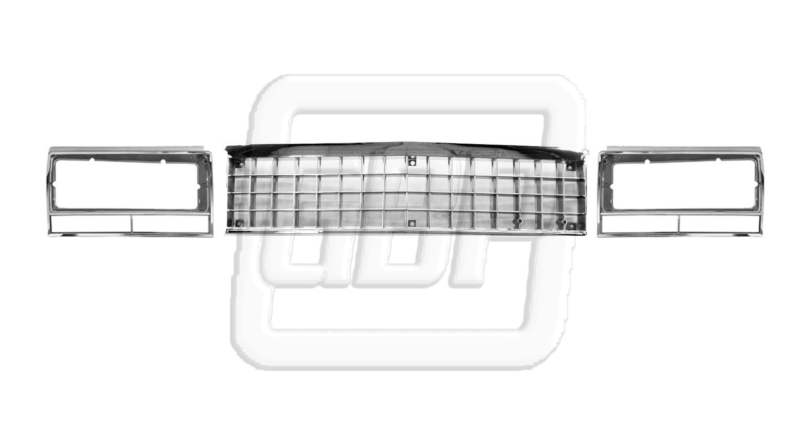 82-83 Malibu 82-87 El Camino Front Head Light and Grill Assembly