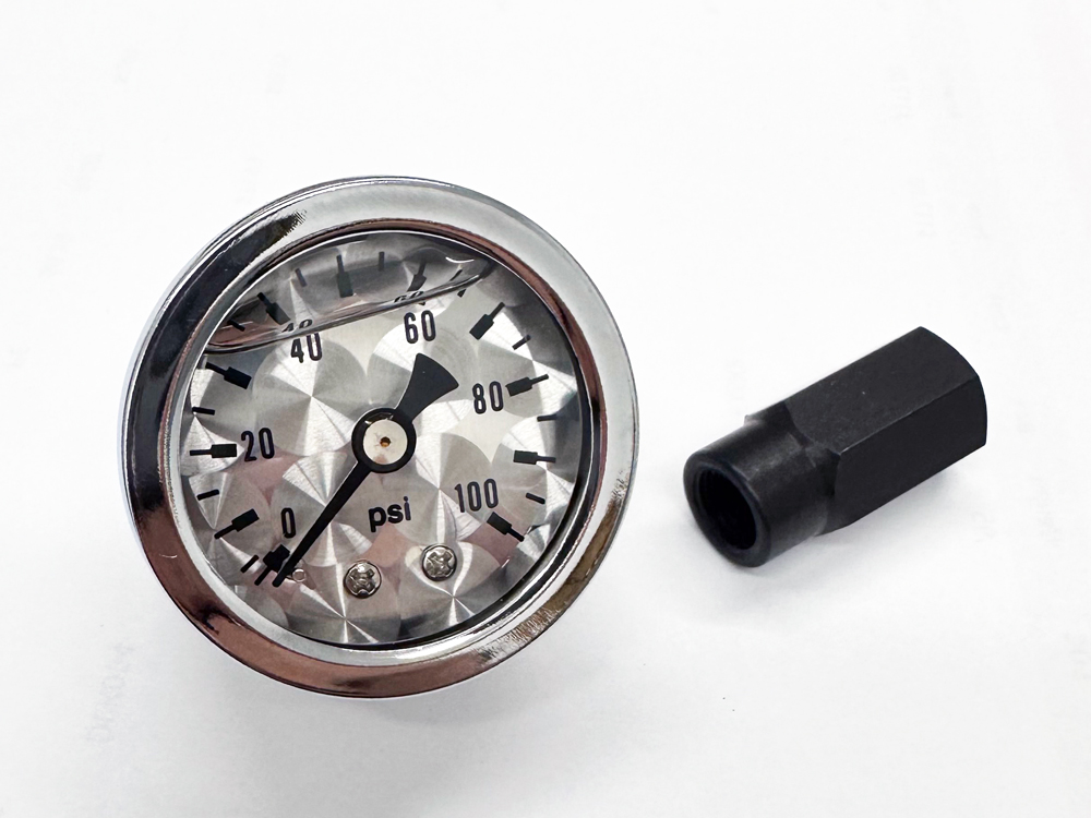 Turbo Buick Rail Mount Fuel Pressure Gauge Kit, Machined Face