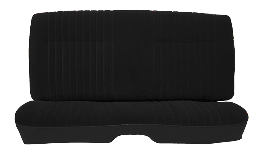 81-88 Monte Carlo SS Rear Seat Covers Black Velour w/Vinyl Sides