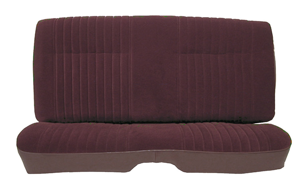 81-88 Monte Carlo SS Rear Seat Covers Burgundy Velour w/Vinyl Sides