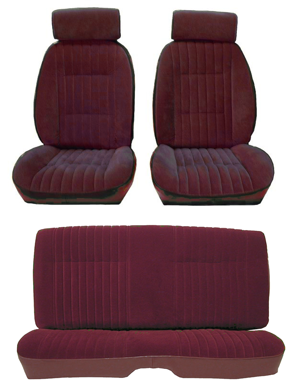 81-88 Monte Carlo SS Front Bucket and Rear Seat Covers Maple Vinyl