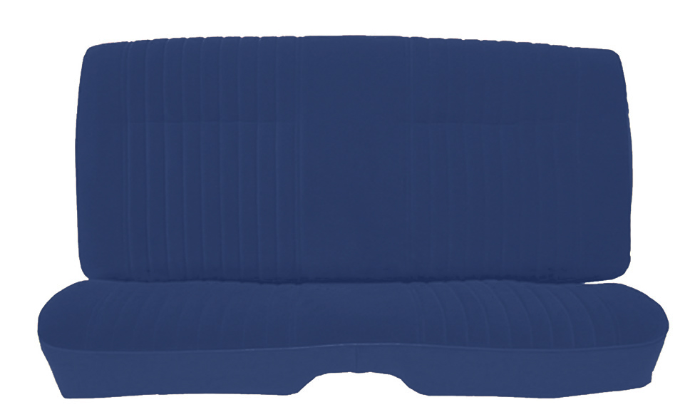 81-88 Monte Carlo SS Rear Seat Covers Medium Blue Velour w/Vinyl Sides