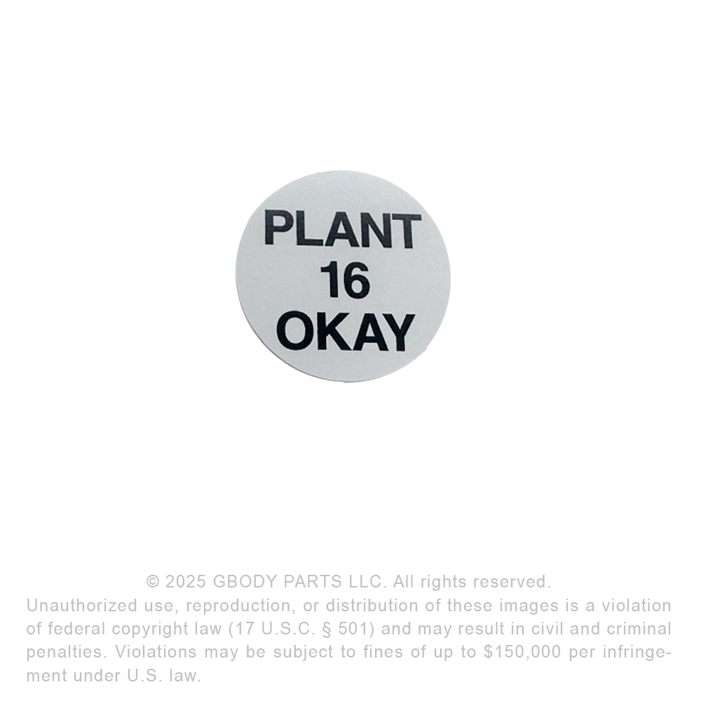 Plant 16 OKAY Decal