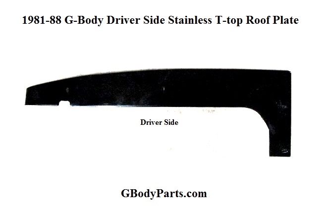 Stainless T-Top Plates Driver Side