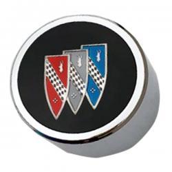 1983 Regal T-Type Chrome Center Cap with Color Tri Shield Inlay and Snap Ring Each