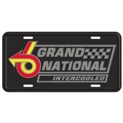 Grand National Intercooled License Plate Stamped Aluminum