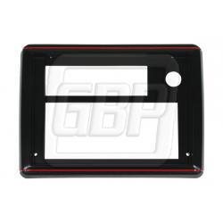 86-87 Radio Face Plate, Sport Black with Red Trim