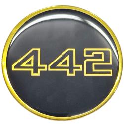 Olds Cutlass 442 Center Cap Inlay, Deluxe Domed Epoxy EACH