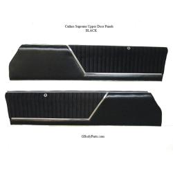 87-88 Cutlass Supreme 442 Show Quality Upper Door Panels Black
