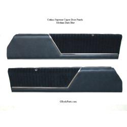 87-88 Cutlass Supreme 442 Show Quality Upper Door Panels Blue