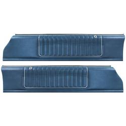 84-85 Monte Carlo PUI Show Quality Upper Door Panels with Rear Seat Inserts- Blue Vinyl