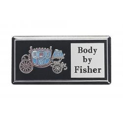 Reproduction Aluminum Body by Fisher Door Sill Plate Decal