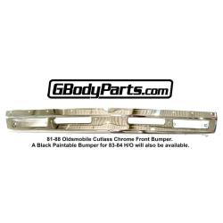 1981-88 Cutlass Front Bumper, Chrome
