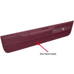 Carpet for Lower Door Panels 1600 Maple Red
