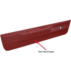 Carpet for Lower Door Panels 1593 Red