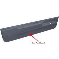 Carpet for Lower Door Panels 1598 Medium Dark Gray