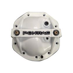 Girdle Rear End Cover 7.75 9 Bolt, White with Pontiac Emblem