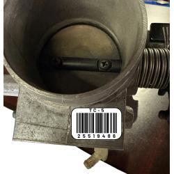 1984-85 Turbo Buick Throttle Body Barcode Decal GM 25519486