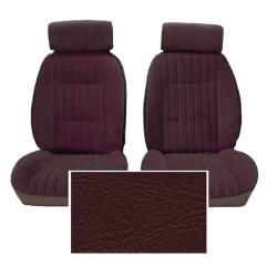 81-88 Monte Carlo SS El Camino Caballero Front Bucket Seat Covers Burgundy Vinyl