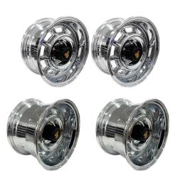 Grand National ALL CHROME 15" x 8" and 15" x 10" Aluminum Wheels Rims Set of 4