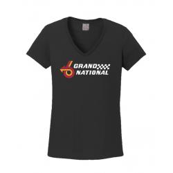 Grand National Ladies V Neck Short Sleeve T-Shirt