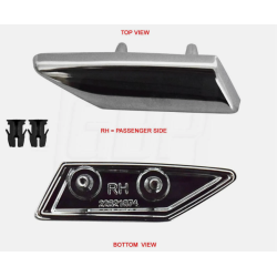 81-88 Cutlass Hood Trim top of Fender Extension Trim Passenger Side with Hardware
