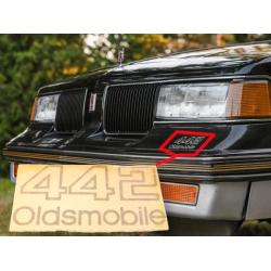 1987 Olds Cutlass "Oldsmobile 442" Gold Front Bumper Vinyl Decal EA