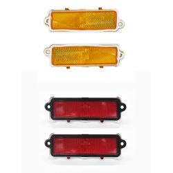 1978-80 Oldsmobile Cutlass 442 Front Fender and Rear Quarter Panel Marker Light Set with Gaskets GM 5969599 5969596 5970117