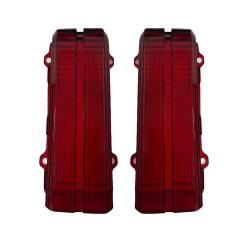81-83 Oldsmobile Cutlass Red Tail Light Lens Set Replaces GM part number #16502483, #16505067 LH Lens, #16502484, #16505068 RH Lens