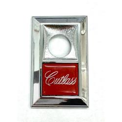 1978-80 Cutlass Metal Trunk Lock Bezel Ornament Emblem GM 20084337
