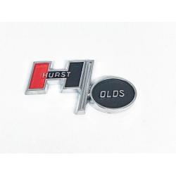 1969-1979 Oldsmobile Cutlass Hurst Small Emblem Red Black METAL GM 22504971