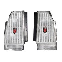 1981-1986 Monte Carlo CL Tail Lamp Light Lens Clear Set with Emblems