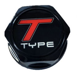 T-Type Center Cap with Domed Epoxy Emblem Inlay for Hex Cap