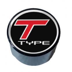 T-Type Center Cap with Domed Epoxy T-Type Emblem and Round Cap