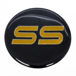 Chevrolet Monte Carlo, El Camino, Malibu SS Silver Domed Center Cap Inlay Decal Gold Each