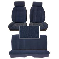 81-88 Monte Carlo SS Front Bucket and Rear Seat Covers Dark Blue Leather
