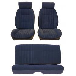 81-88 Monte Carlo SS Front Bucket and Rear Seat Covers Dark Blue Vinyl